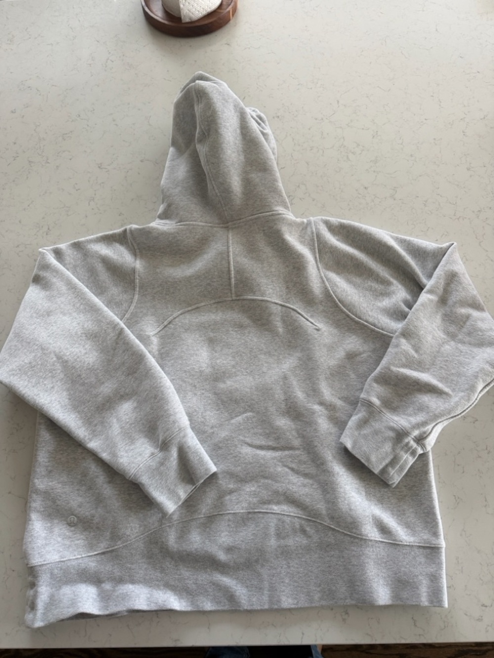 lululemon athletica Light Gray Hoodie SZ10 - Picture 4 of 4